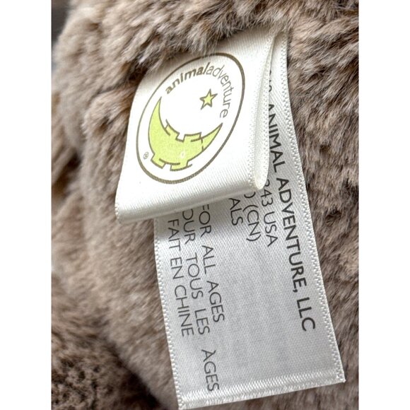 ANIMAL AVENTURES CHIMP GORILLA 18”PLUSH SOFT BROWN TAN STUFFED TOY 2018 - Picture 5 of 5